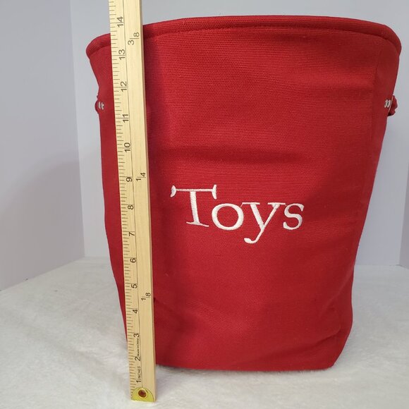Toy Storage Burgandy Red Basket with Reinforced Handles to keep Toys In - Picture 7 of 9